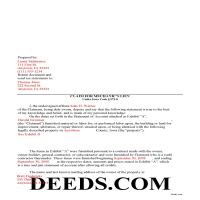 Adair County Completed Example of the Claim of Mechanics Lien Document Page 1