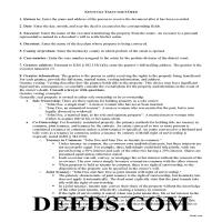 Bourbon County Executor Deed Guide Page 1