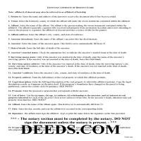 Affidavit of Descent Guide Page 1