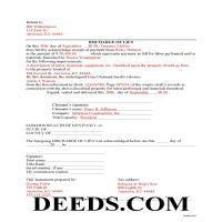 Meade County Completed Example of the Discharge of Lien Document Page 1
