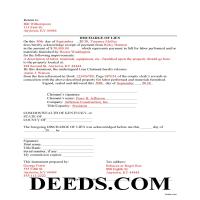 Nelson County Completed Example of the Discharge of Lien Document Page 1