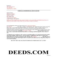 Pulaski County Completed Example of the Partial Conditional Lien Waiver Document Page 1