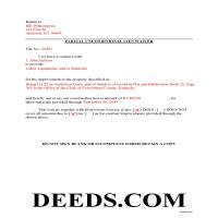 Hopkins County Completed Example of the Partial Unconditional Lien Waiver Document Page 1