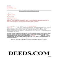 Simpson County Completed Example of the Final Conditional Lien Waiver Document Page 1