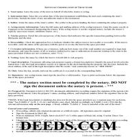 Breathitt County Certificate of Trust Guide Page 1
