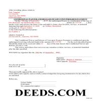 York County Completed Example of the Conditional Lien Waiver on Progess Payment Document Page 1