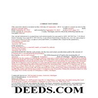 Wexford County Completed Example of the Correction Deed Document Page 1