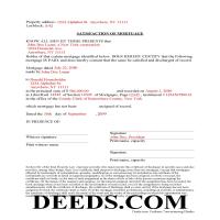 Dutchess County Completed Example of the Satisfaction of Mortgage Document Page 1