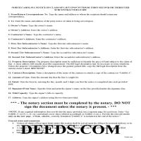 Alamance County Claim of Lien Against Construction Funds Guide Page 1