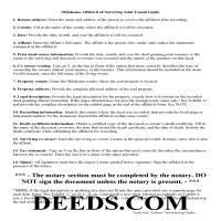 Dewey County Affidavit of Surviving Joint Tenant Guide Page 1