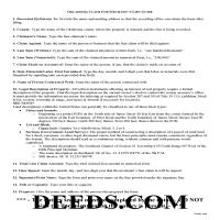 Claim of Mechanics Lien Guide Page 1