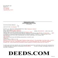 Dewey County Completed Example of the Claim of Mechanics Lien Document Page 1