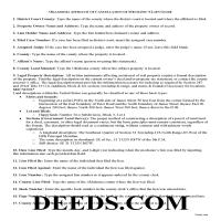 Dewey County Affidavit of Cancellation of Lien Guide Page 1