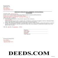 Completed Example of the Request for List Document Page 1