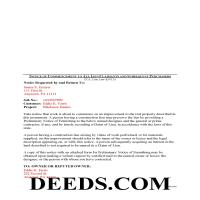 Bedford County Completed Example of the Notice of Commencement Document Page 1