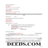Dauphin County Completed Example of the Preliminary Notice Document Page 1