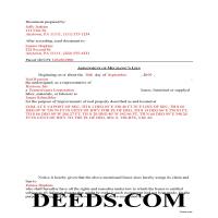 Completed Example of the Assignment of Lien Document Page 1