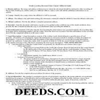 Horry County Affidavit of Deceased Joint Tenant Guide Page 1