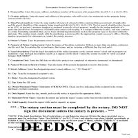 Van Buren County Notice of Completion Guide Page 1