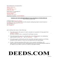 Marion County Completed Example of the Notice of Non-Responsibility Document Page 1