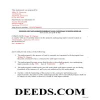 Haywood County Completed Example of the Notice of Non-Responsibility Document Page 1