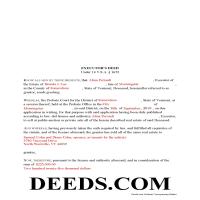 Windham County Completed Example of the Executor Deed Document Page 1