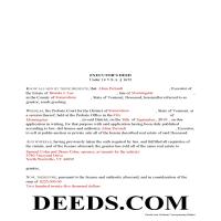 deed orleans county newport executor memorandum trust document form vermont deeds completed example rhode island included last forms