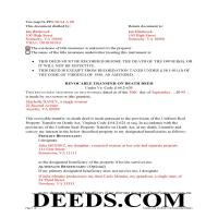 Mathews County Completed Example of the Transfer on Death Deed Document Page 1