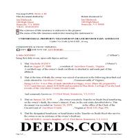 Suffolk City Completed Example of the Transfer on Death Deed Beneficary Affidavit Document Page 1