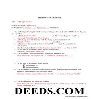 Pleasants County Completed Example of the Affidavit of Heirship Document Page 1