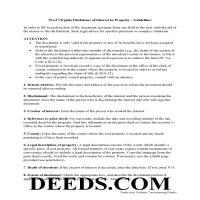 Pleasants County Disclaimer of Interest Guide Page 1