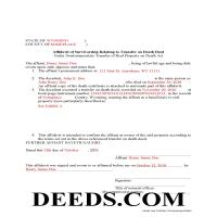 Hot Springs County Completed Example of the Transfer on Death Affidavit Document Page 1