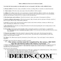 Valley County Affidavit of Successor Guide Page 1