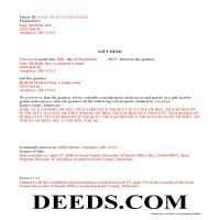 Kent County Completed Example of the Gift Deed Document Page 1