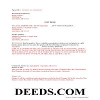 Sussex County Completed Example of the Gift Deed Document Page 1