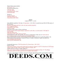 Sussex County Completed Example of the Special Warranty Deed Document Page 1