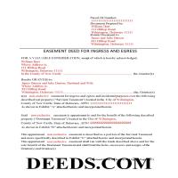 New Castle County Completed Example of the New Castle County Easement Deed Document Page 1