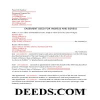Sussex County Completed Example of the Sussex County Easement Deed Document Page 1