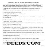 Sussex County Notice of Mechanics Lien Guide Page 1