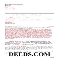 Kent County Completed Example of the Lien Release Document Page 1