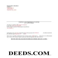 Genesee County Completed Example of the Partial Unconditional Waiver of Lien Document Page 1