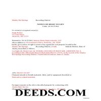 Completed Example of the Notice of Right to Lien Document Page 1