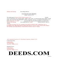 Completed Example of the Waiver of Lien Rights Document Page 1