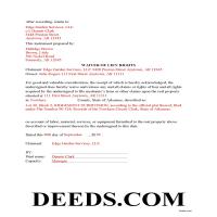 Completed Example of the Waiver of Mechanic Lien Document Page 1