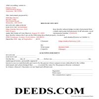 Completed Example of the Release of Mechanic Lien Document Page 1