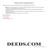 Completed Example of the Correction Deed Document Page 1