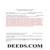 York County Completed Example of the Disclaimer of Interest Document Page 1