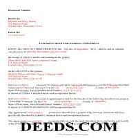 Milwaukee County Completed Example of the Easement Deed Document Page 1