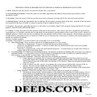Mcleod County Deed of Distribution Guide Page 1