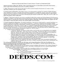 Kittson County Transfer on Death Deed by Married Sole Owner Guide Page 1